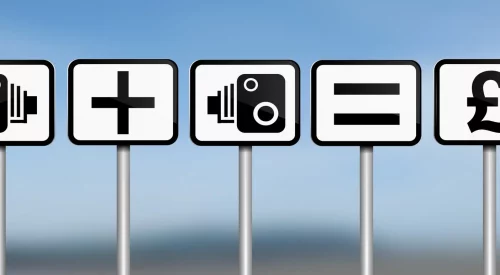 Illustration,Depicting,Road,Signs,With,Speed,Camera,Financial,Gain,Concept.